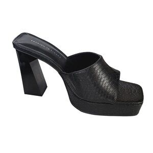 Black platform sandals size 7 wide Fashion to Figure Teresa block heels